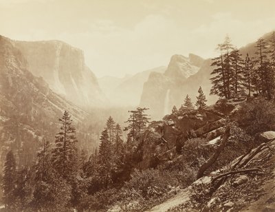 Valle dello Yosemite (mattina presto dalla roccia leggera), 1872 da Eadweard Muybridge